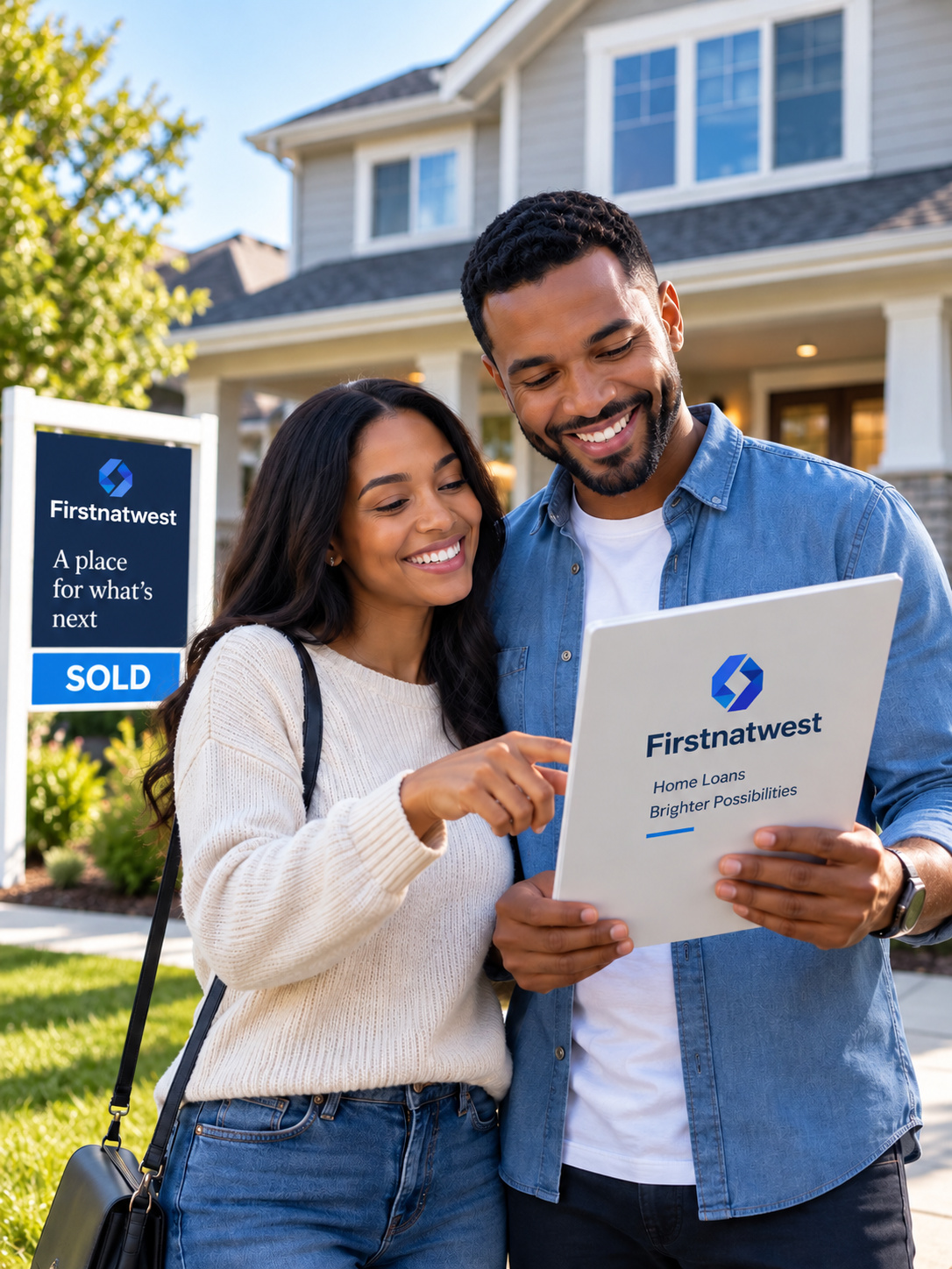 Couple discussing a home loan