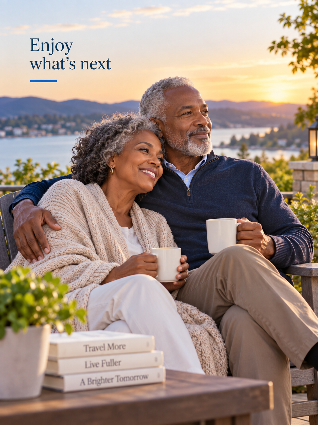 Older couple enjoying a peaceful retirement