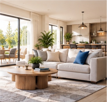 Bright modern home interior