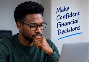 Man thinking about a financial decision